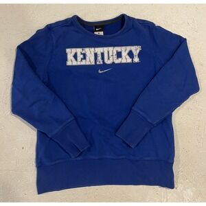 Nike Kentucky Wildcats Crewneck Sweatshirt Pullover Kids Youth XL‎ Blue